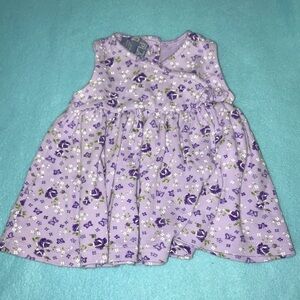THE CHILDREN’S PLACE floral spring summer cotton purples dress size 6-9 months